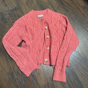 old navy pink cardigan sweater, size small